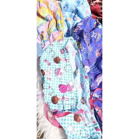 Lot of 20 Custom Nurse Scrub Caps 16 Silk Lined Hello Kitty Barbie Bouffant main image 5